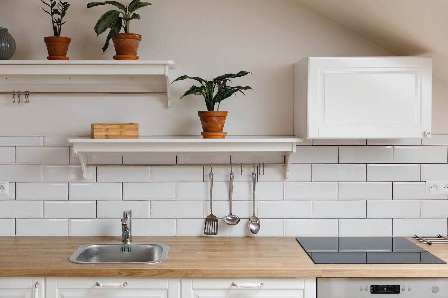 Liška – kuchyně s dřezem a bylinkami